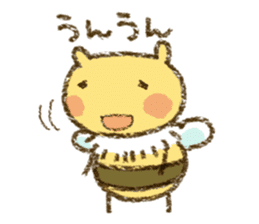 Fluffy bee sticker #4518209