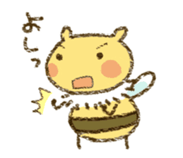 Fluffy bee sticker #4518211