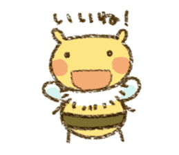 Fluffy bee sticker #4518214