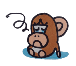 It tries to ask a monkey. sticker #4519056