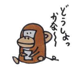 It tries to ask a monkey. sticker #4519057