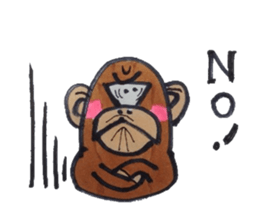 It tries to ask a monkey. sticker #4519060