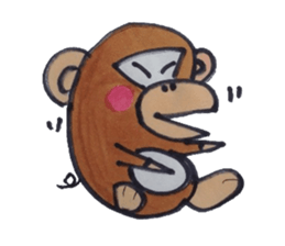 It tries to ask a monkey. sticker #4519063