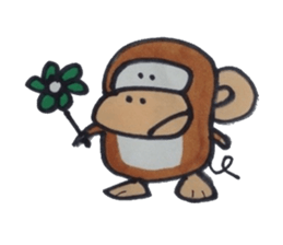 It tries to ask a monkey. sticker #4519068
