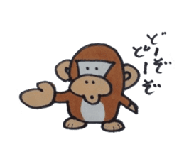 It tries to ask a monkey. sticker #4519069