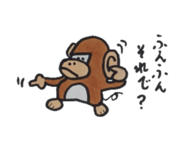 It tries to ask a monkey. sticker #4519076