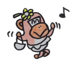 It tries to ask a monkey. sticker #4519081