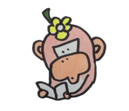 It tries to ask a monkey. sticker #4519085