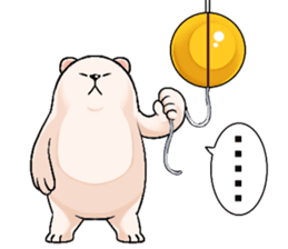 Encouragement white bear, Gamba sticker #4520872