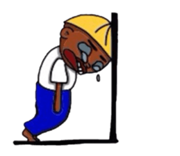 A broken-hearted boy. sticker #4521827