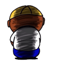 A broken-hearted boy. sticker #4521835