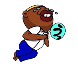 A broken-hearted boy. sticker #4521837