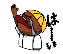 A broken-hearted boy. sticker #4521840