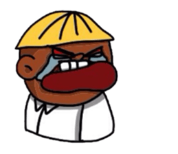 A broken-hearted boy. sticker #4521841