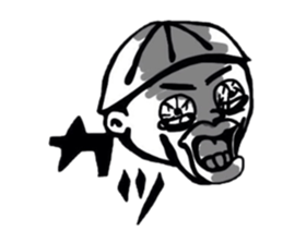 A broken-hearted boy. sticker #4521852