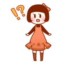 girl wears a dress sticker #4524498