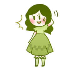 girl wears a dress sticker #4524504