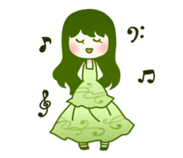 girl wears a dress sticker #4524505