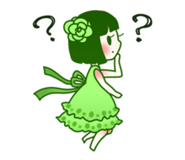 girl wears a dress sticker #4524507