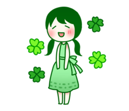 girl wears a dress sticker #4524509