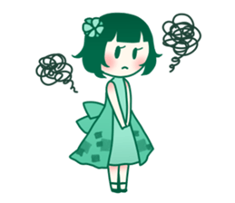 girl wears a dress sticker #4524513