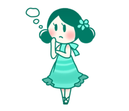 girl wears a dress sticker #4524514