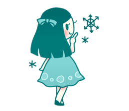 girl wears a dress sticker #4524515