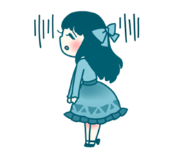 girl wears a dress sticker #4524516