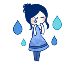 girl wears a dress sticker #4524518