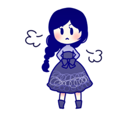 girl wears a dress sticker #4524521