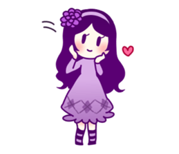 girl wears a dress sticker #4524526