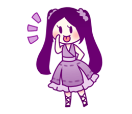 girl wears a dress sticker #4524527