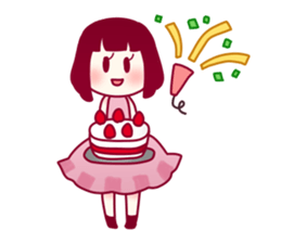 girl wears a dress sticker #4524532