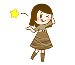 girl wears a dress sticker #4524533