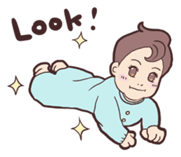 Baby of the funny face. sticker #4525298