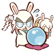 "nagomichan" and "god rabbit (shentu)" sticker #4526373