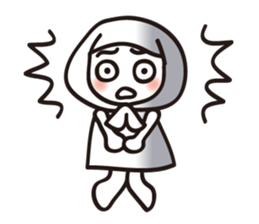 Hokkamuri Shy Girl sticker #4526917