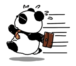 I am Handa, the panda, sincerely. sticker #4527341