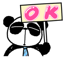 I am Handa, the panda, sincerely. sticker #4527349