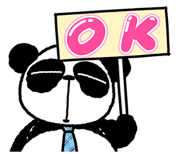 I am Handa, the panda, sincerely. sticker #4527349