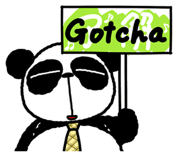 I am Handa, the panda, sincerely. sticker #4527350