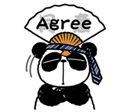 I am Handa, the panda, sincerely. sticker #4527355