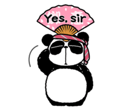 I am Handa, the panda, sincerely. sticker #4527356
