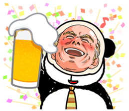 I am Handa, the panda, sincerely. sticker #4527359