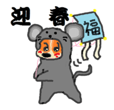 Shiba Inu and Corgi of the four seasons sticker #4527577