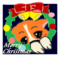 Shiba Inu and Corgi of the four seasons sticker #4527607