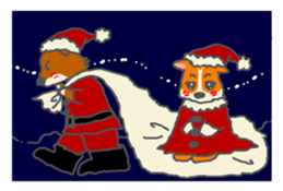 Shiba Inu and Corgi of the four seasons sticker #4527609