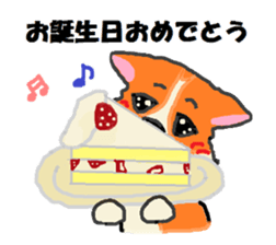 Shiba Inu and Corgi of the four seasons sticker #4527611