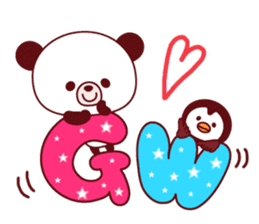 Panda(ponyan)&Puffin(Puffy)Spring&Summer sticker #4528544