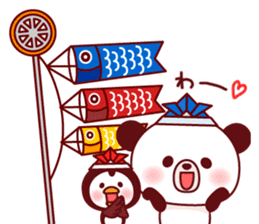 Panda(ponyan)&Puffin(Puffy)Spring&Summer sticker #4528545